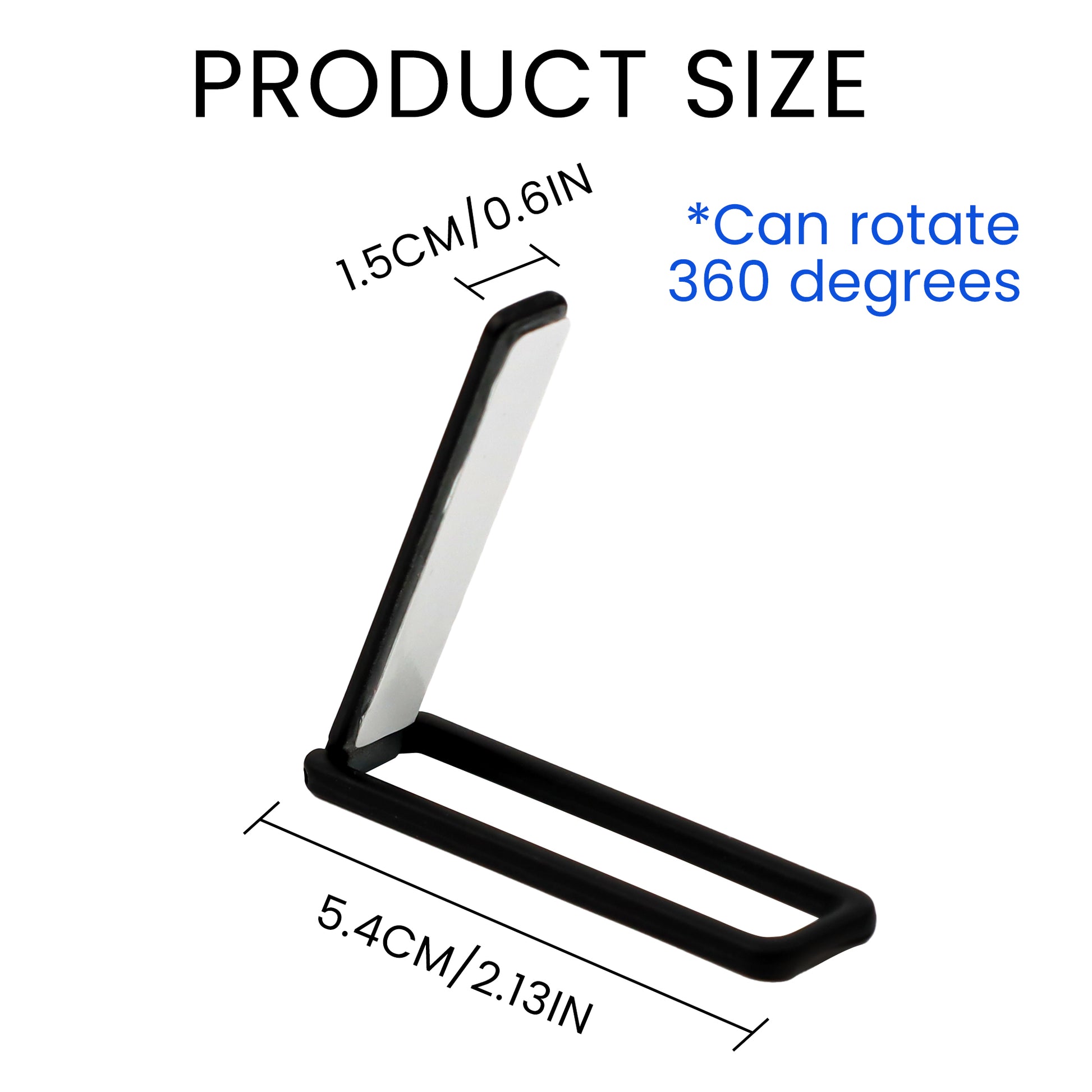 3 Counts Metal Phone Kickstand, lightweight and slim, stable and durable, strong adhesive, fits smooth phone cases, peel-and-paste installation, adjustable and foldable