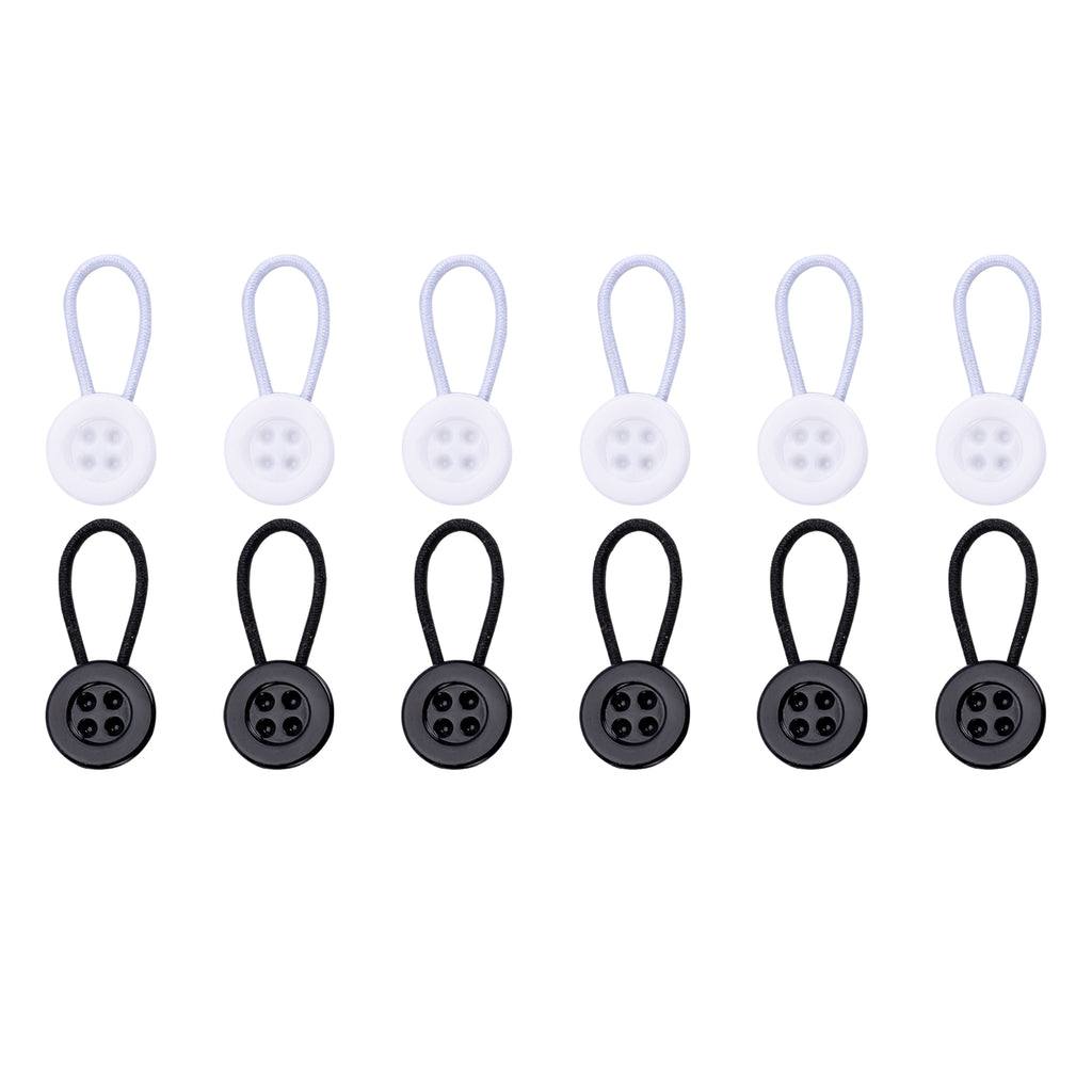 12 counts Superior Stitch Unisex Comfy Deluxe Collar , White & Black Buttons improve collar