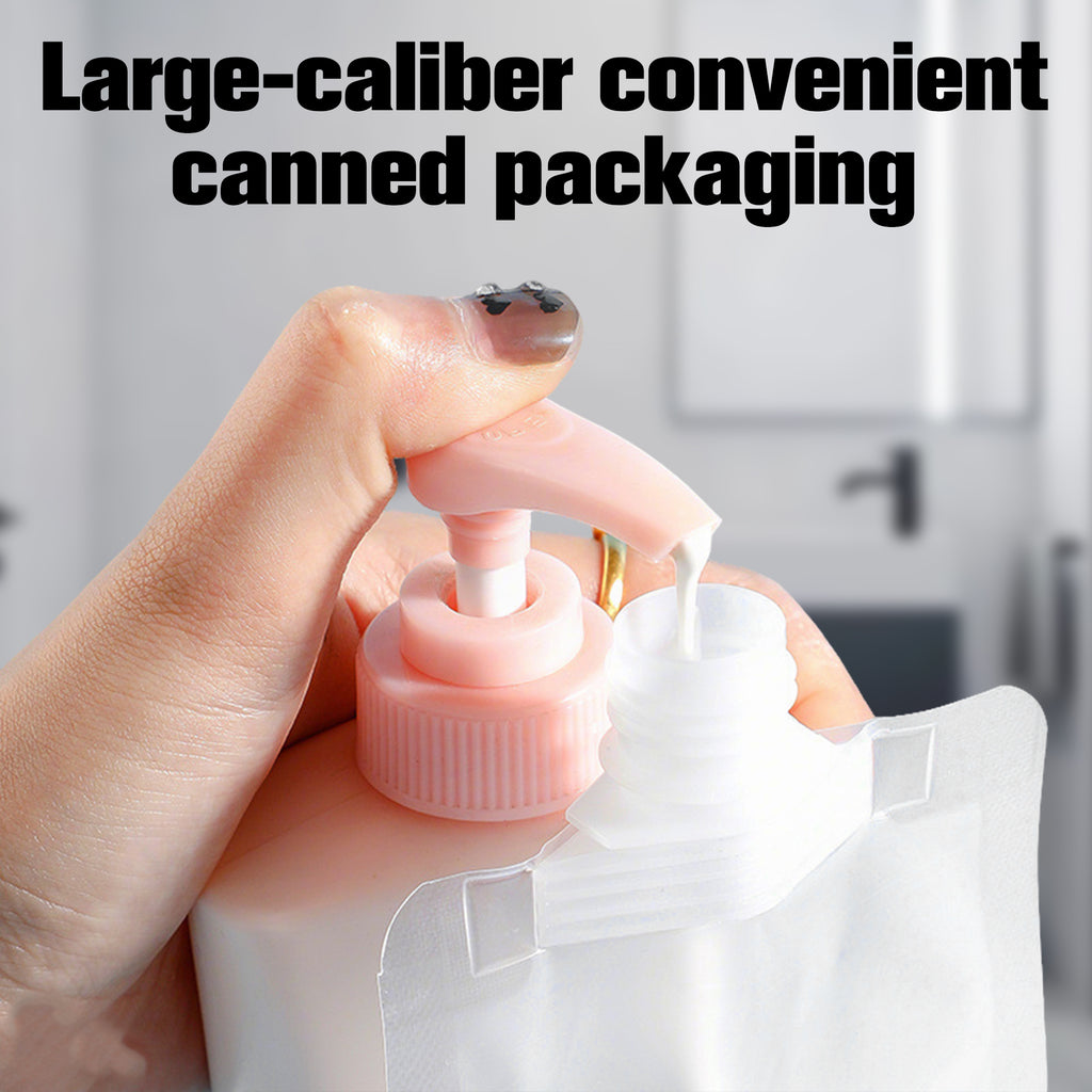 12 Counts Reusable Plastic Pouches, Clear Squeeze Pouches with Secure Flip Cap Design