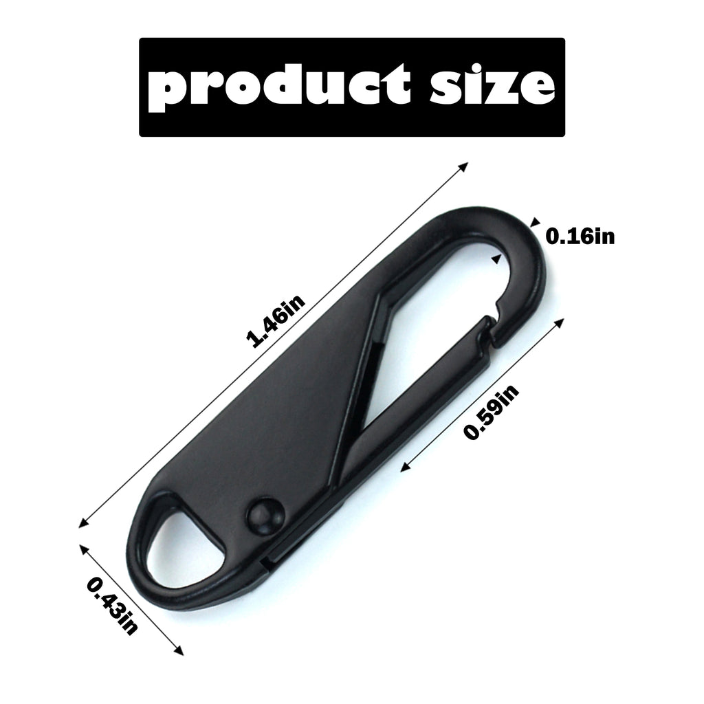 20 Counts Zipper, Pull Replacement Metal Zipper Handle Mend Fixer Tab Pull Oval Tabs Detachable Zippers Head Pullers Backpacks, Jackets, Purses, Handbags