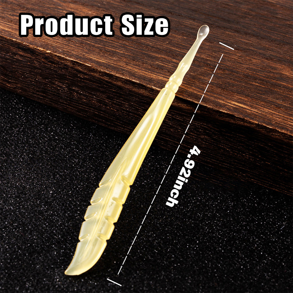 10 Counts Leaf Shape Ear Picks Soft Earwax Tools – Gentle Design for Safe Cleaning, Kids & Adults