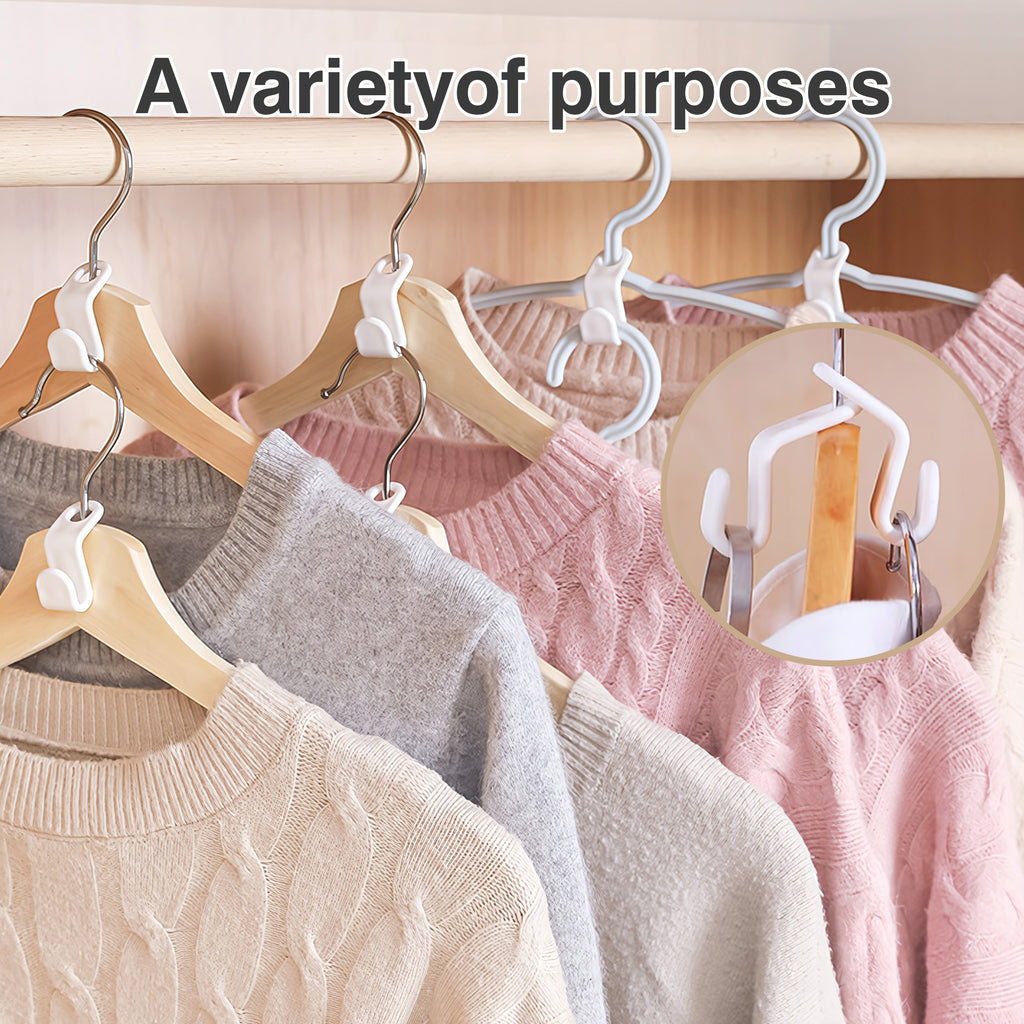 20 Counts Hanger Connector Hooks, Keep Clothes Neat and Visible in Limited Space, Random Colors