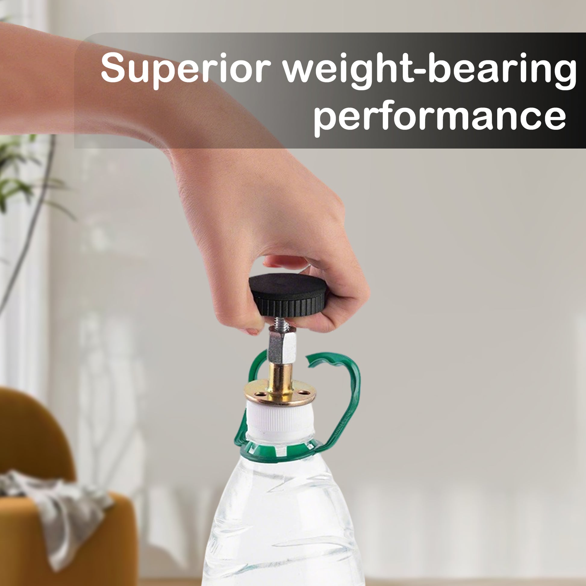 4 Counts Adjustable Threaded Headboard Stoppers Fixer, easy install, minutes to set，black