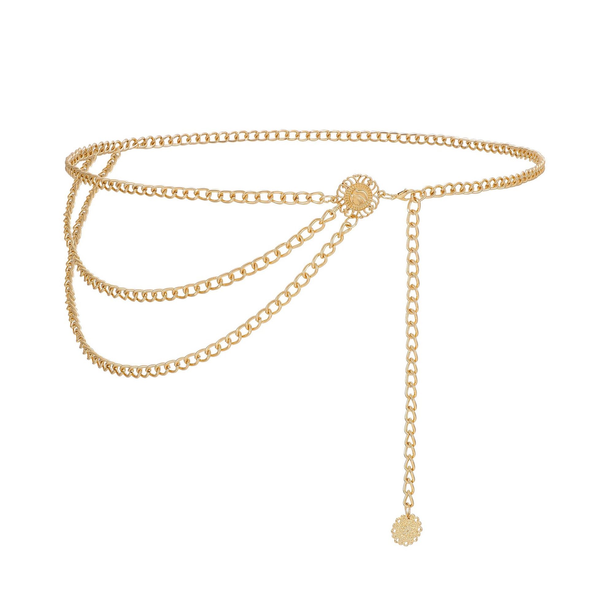 1 Count Metal Chain Belt Women - Versatile Body Jewelry for Dresses, Jeans & Festival Outfits