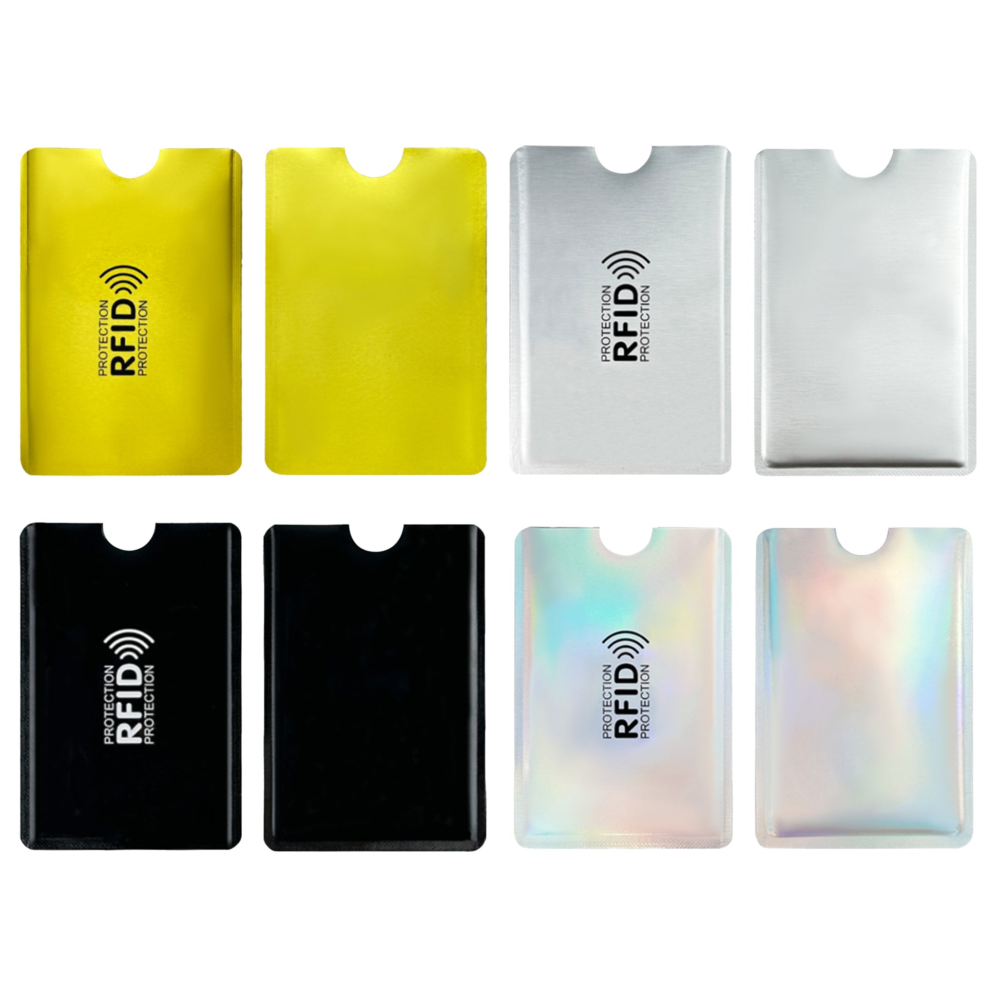 8 Counts RFID Blocking Sleeves Set –  Protection for Credit & ID Cards, Slim & Lightweight Design