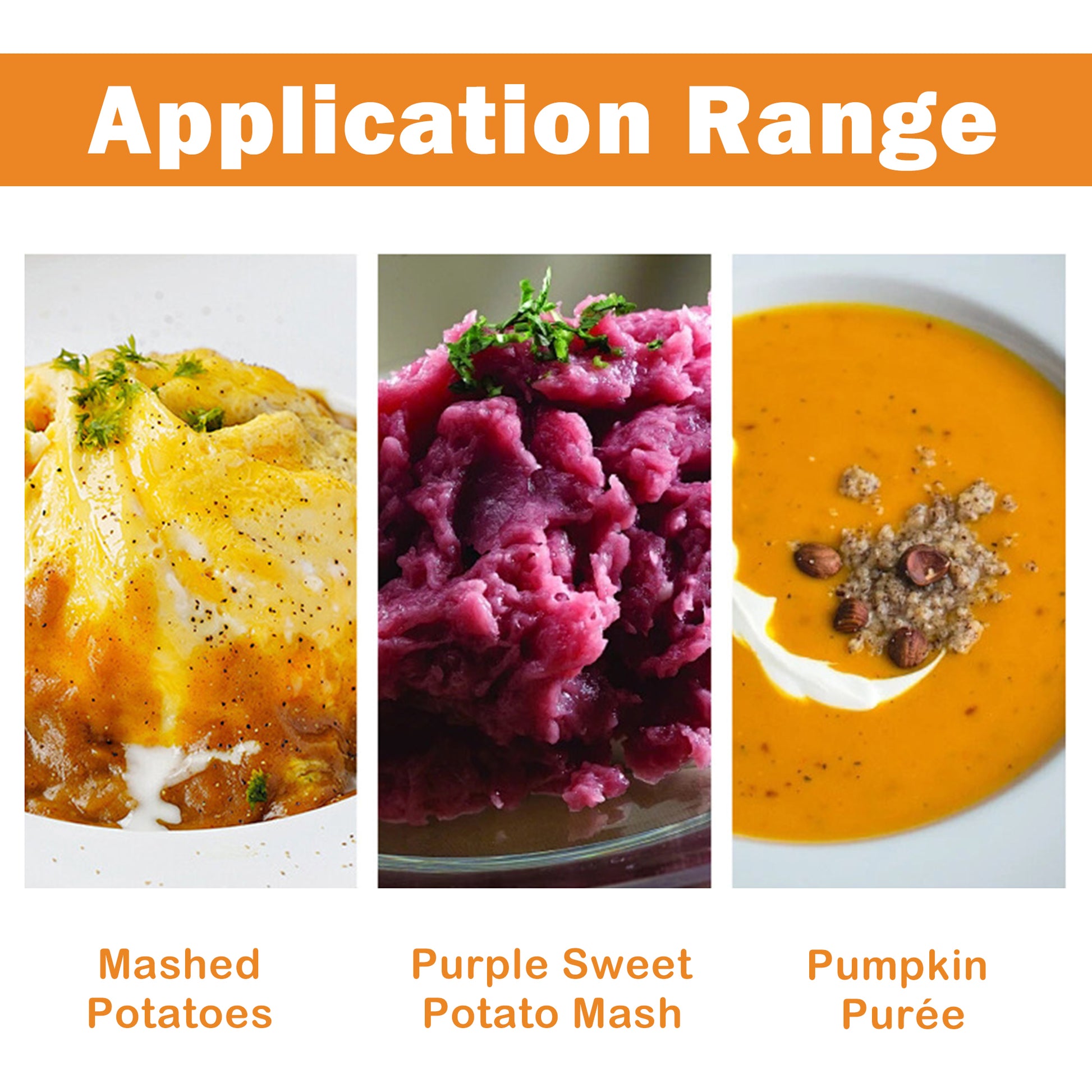 2 Counts Potato Masher, Stainless Steel Masher with Non-Slip Wood Handle for Avocado & Vegetables