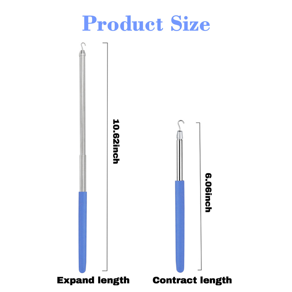 3 Counts Bracelet Helper Tool, Retractable Stainless Steel Jewelry Fastener for Easy Wear，mixed colors