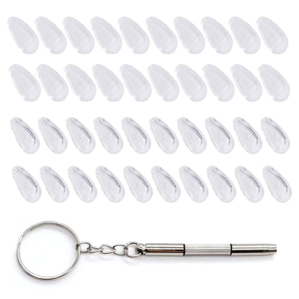 20 Counts of Eyeglasses Nose Pads - Air Chamber Silicone Design for All-Day Comfort & Anti-Slip Fit