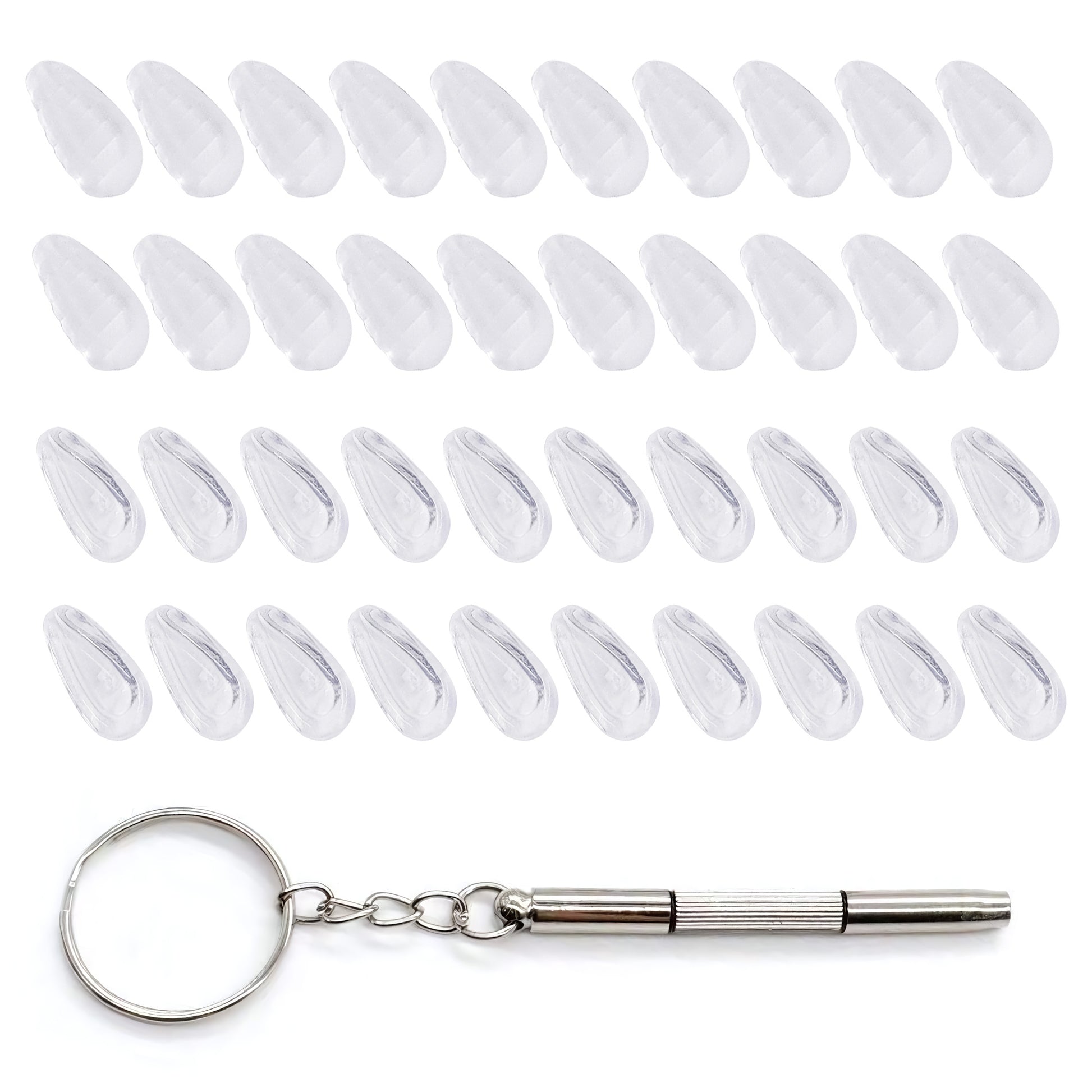 20 Counts of Eyeglasses Nose Pads - Air Chamber Silicone Design for All-Day Comfort & Anti-Slip Fit