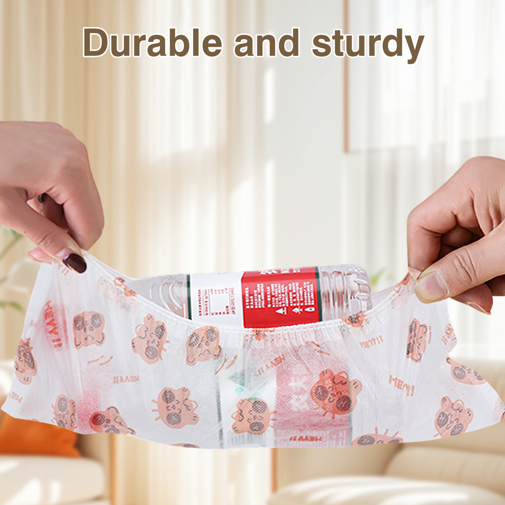 50 Counts Shoe Covers Disposable, Small Cute Durable Non Slip Boot Covers, Thick Material Withstands Daily Wear