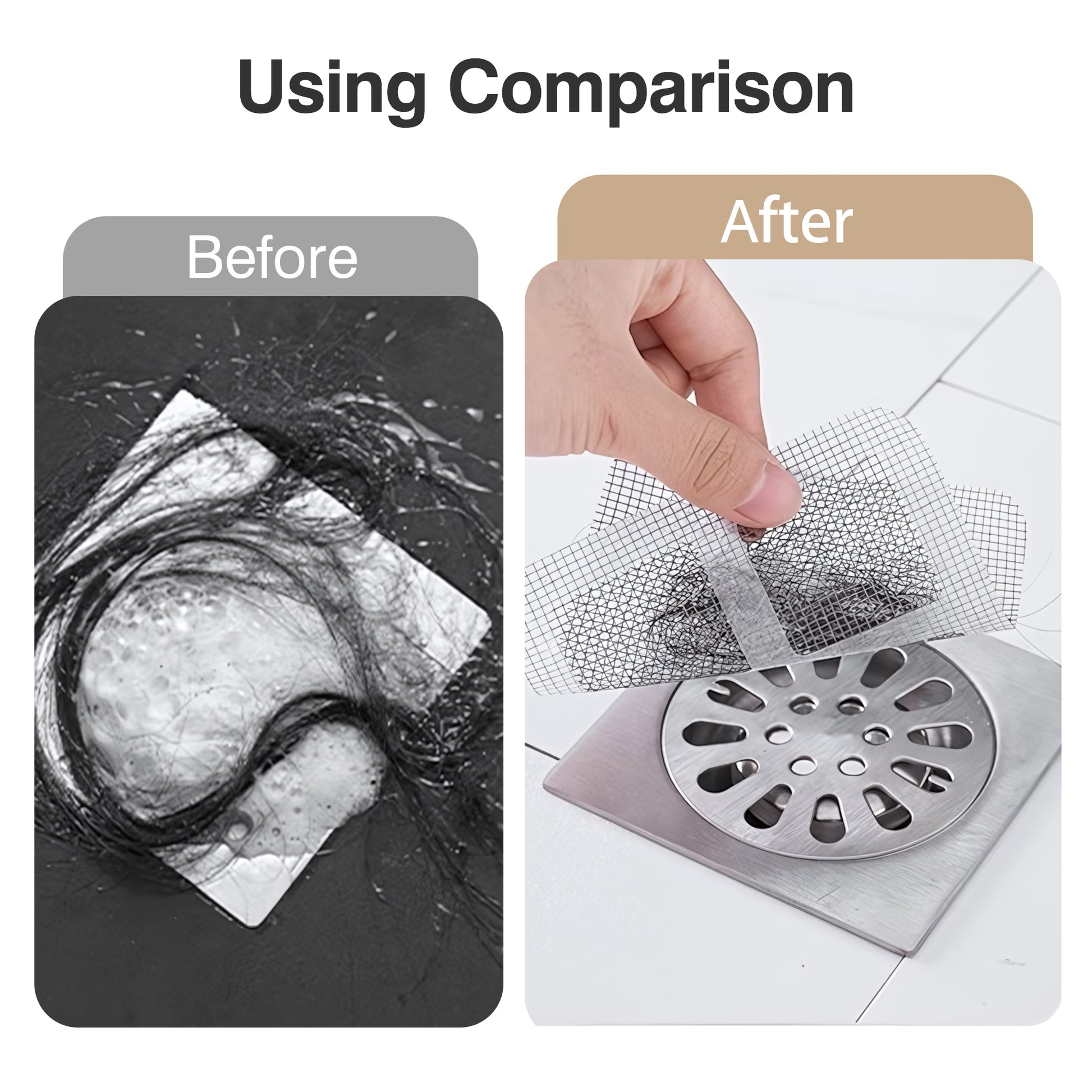12 Counts Disposable Shower Drain Cover Hair Catcher, Floor Drain Sticker Filter Covers to Catch Hair, Drain Screen for Tub, Sink, Bathroom, Kitchen
