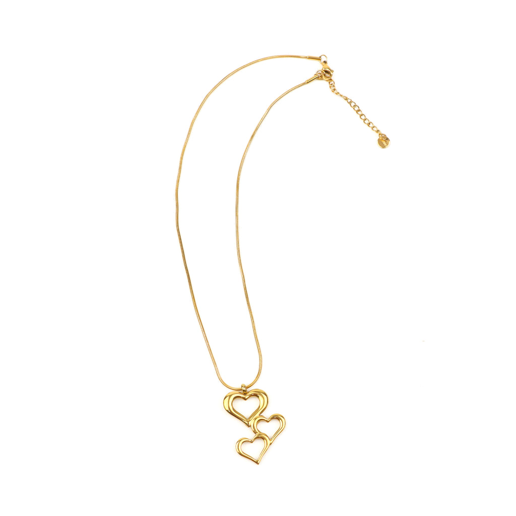 1 Count Cute Heart Necklace, a small gold heart necklace that sticks out personality and pairs with daily looks