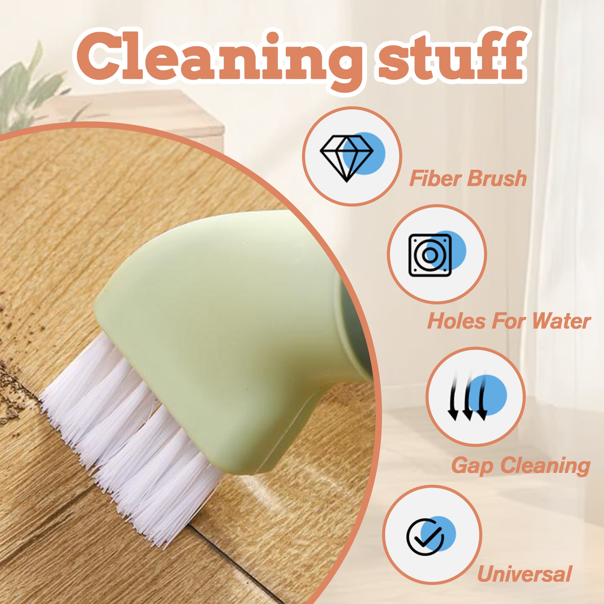 2 Counts Creative Water Bottle Brush Attachment, Random Color Deep Cleaning Brush with Spatula for Stubborn Stains in Kitchen & Bathroom