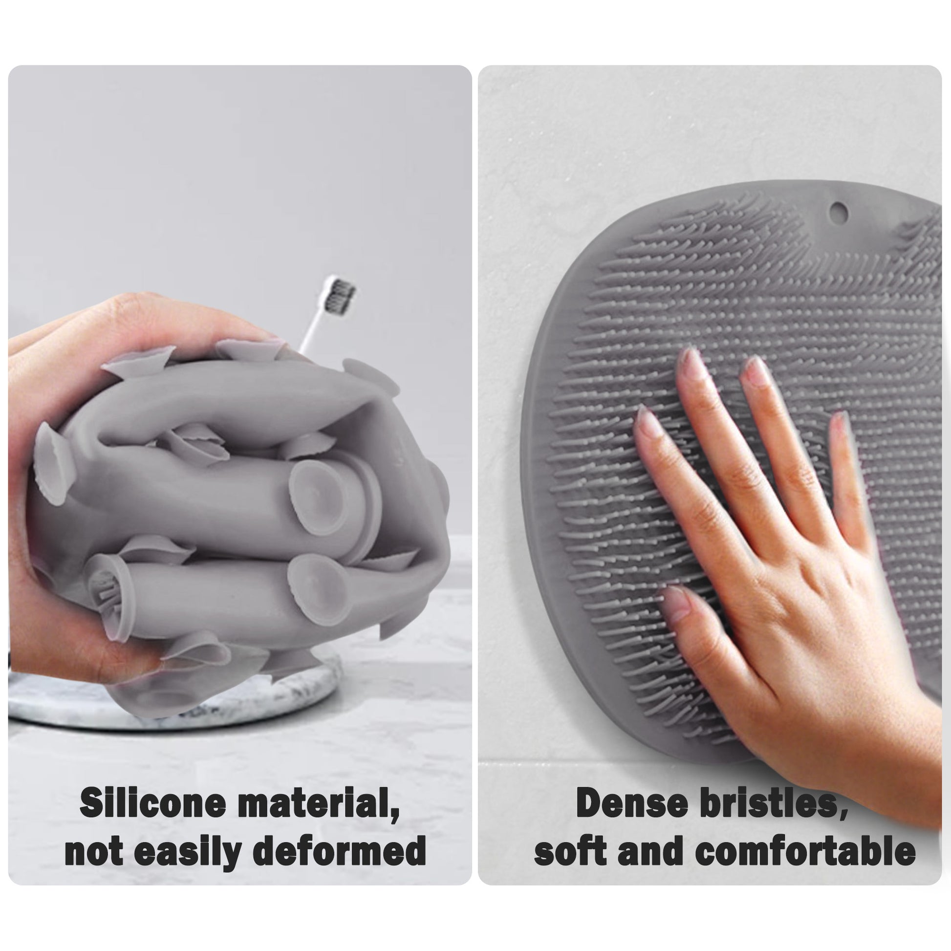 Shower Foot Scrubber Mat, Non-slip Back Washer Back Exfoliating Bath Wash Pad, Wall Mounted Slip Foot Scrubber for Cleaning and Exfoliating, Foot Cleaner for Men and Women