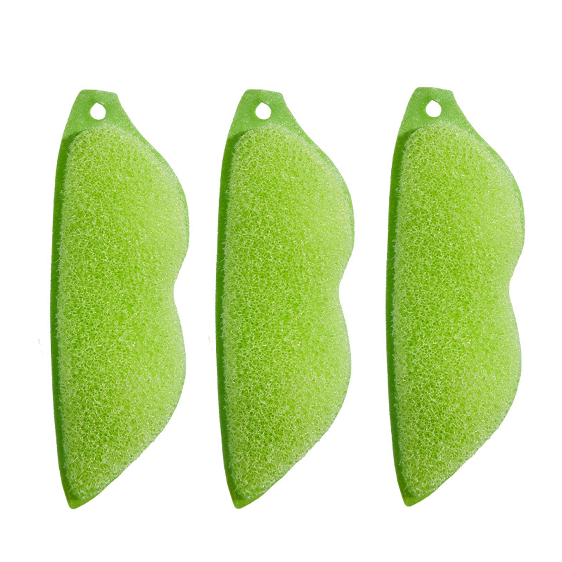 3 Counts Green Magic Beans Bottle Cleaner, Reusable Sponge with Ceramic Balls for Deep Cleaning