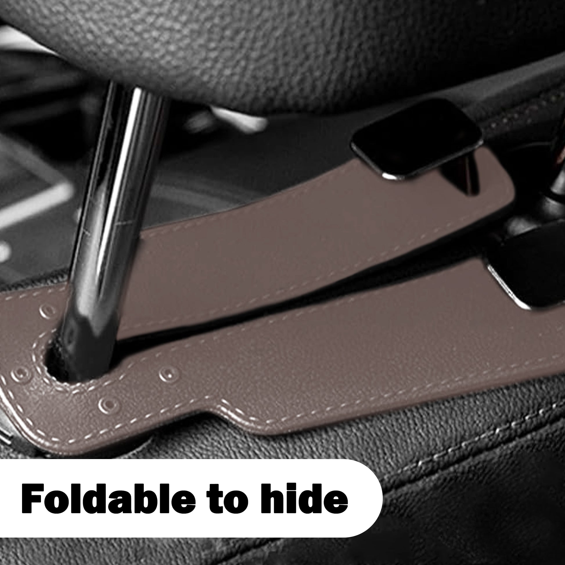 4 Counts Car Seat Headrest Hook, Upgrade Car Seat Back Double Hooks for Clothes Umbrellas Water Bottles, Fits Most Cars SUVs Trucks