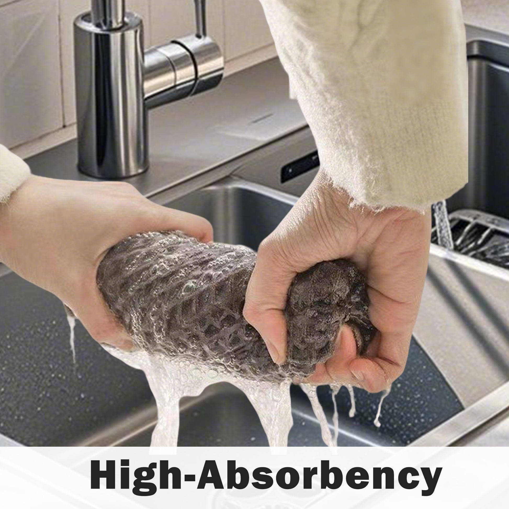 10 Counts Waffle Weave Cleaning Cloths, Waffle Grid Design for Rich Lather with Less Soap，Machine Washable for Long-Term Reusable Use， Random Color