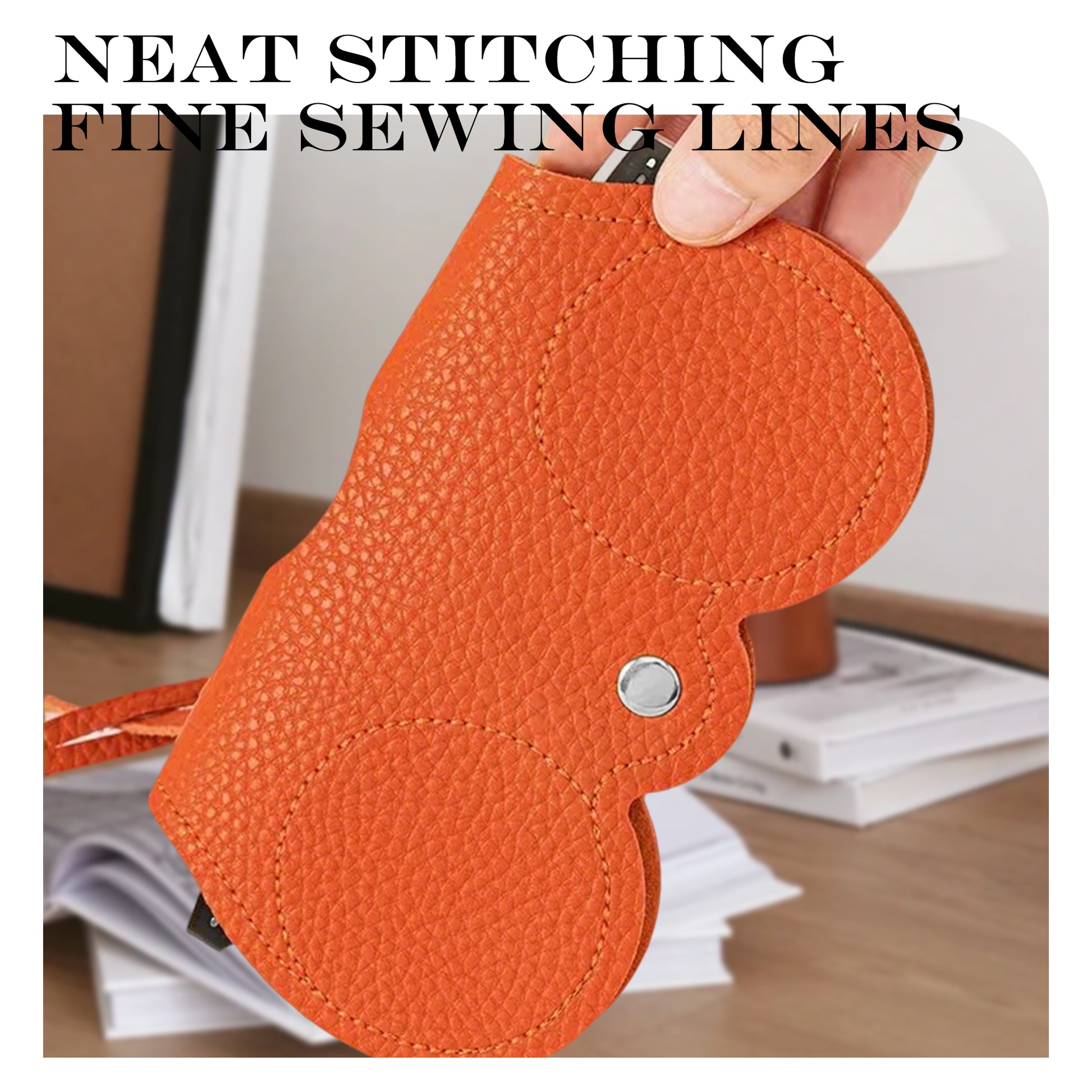 1 Count Soft Leather Sunglasses Bag, Eyewear Sleeve Fits Most Glass Sizes, Prevents Scratches on Eyewear