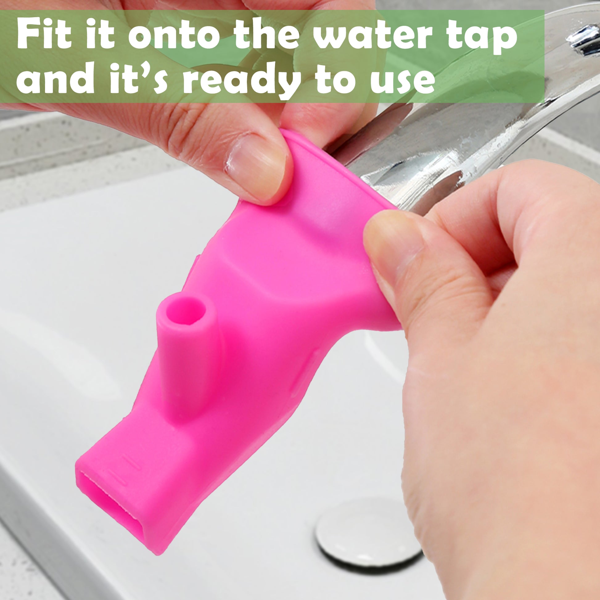 6 Counts Silicone Faucet Extenders ,  Flexible Silicone Material , Tool-Free Installation, Splash Reduction Feature,Kitchen & Bathroom Use,Random Color