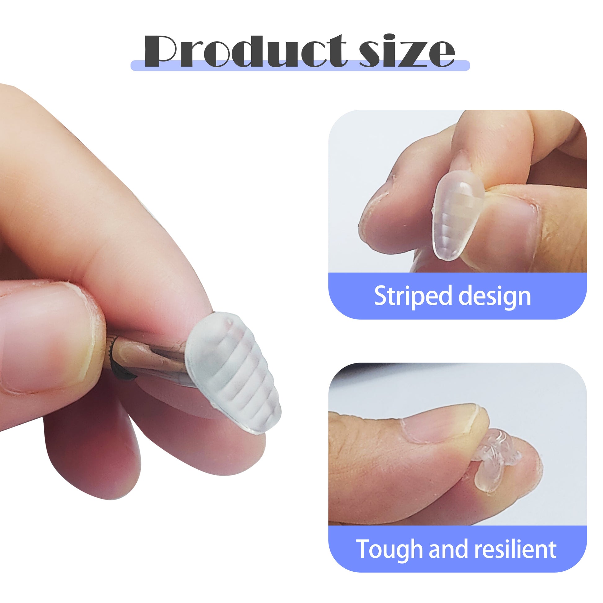 20 Counts of Eyeglasses Nose Pads - Air Chamber Silicone Design for All-Day Comfort & Anti-Slip Fit