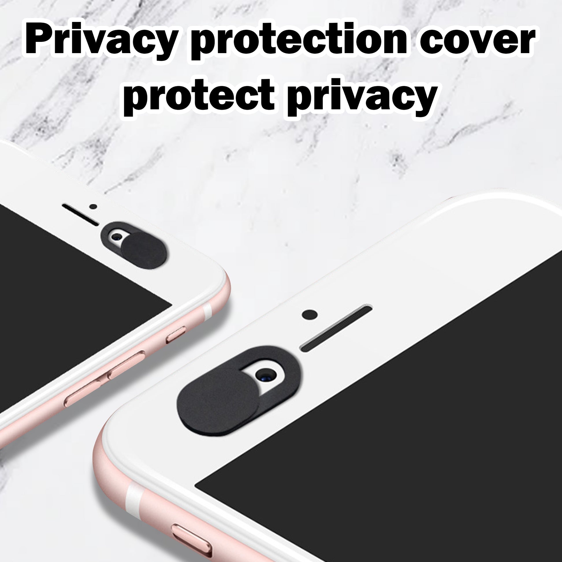 20 Counts Webcam Cover Slide, Dual-Color Privacy Protector for Laptops & Tablets (10 Black + 10 White)