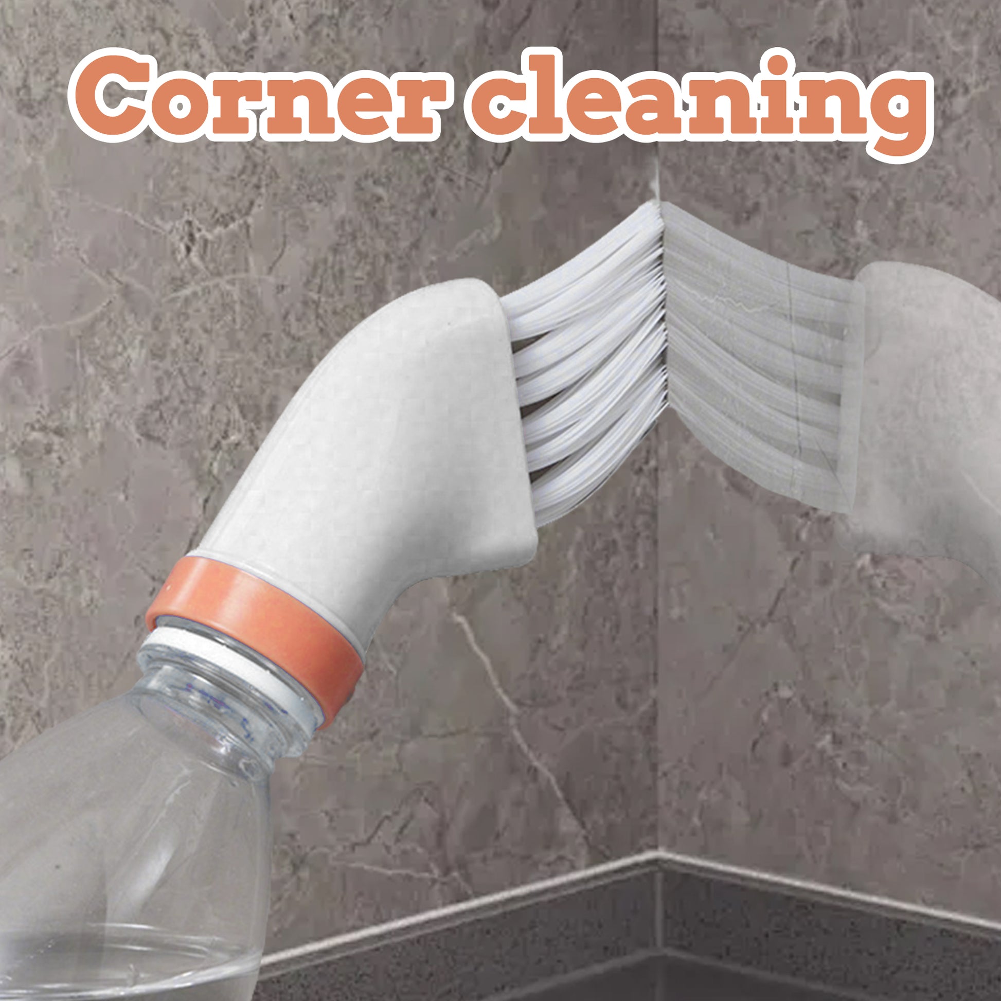 2 Counts Creative Water Bottle Brush Attachment, Random Color Deep Cleaning Brush with Spatula for Stubborn Stains in Kitchen & Bathroom