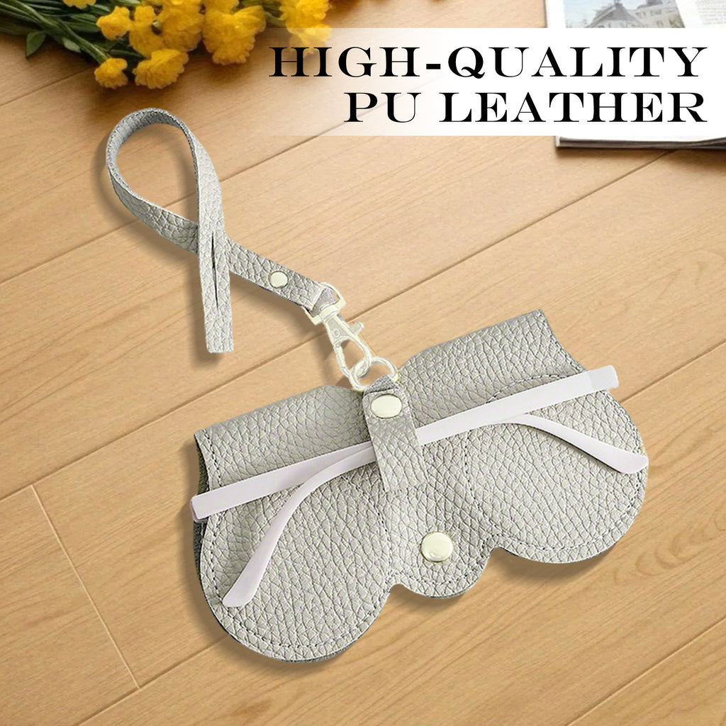 1 Count Soft Leather Sunglasses Bag, Eyewear Sleeve Fits Most Glass Sizes, Prevents Scratches on Eyewear