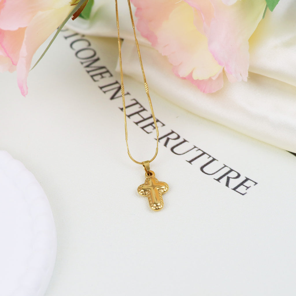 1 Count Classic Alloy Cross  Necklace For Women Men Fashion Choker Jewelry,Gold style combines layered