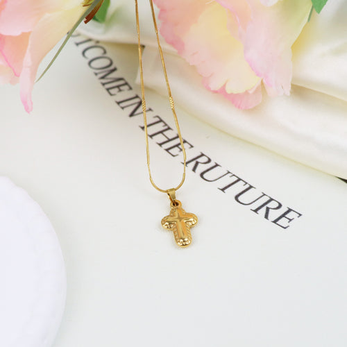 1 Count Classic Alloy Cross  Necklace For Women Men Fashion Choker Jewelry,Gold style combines layered