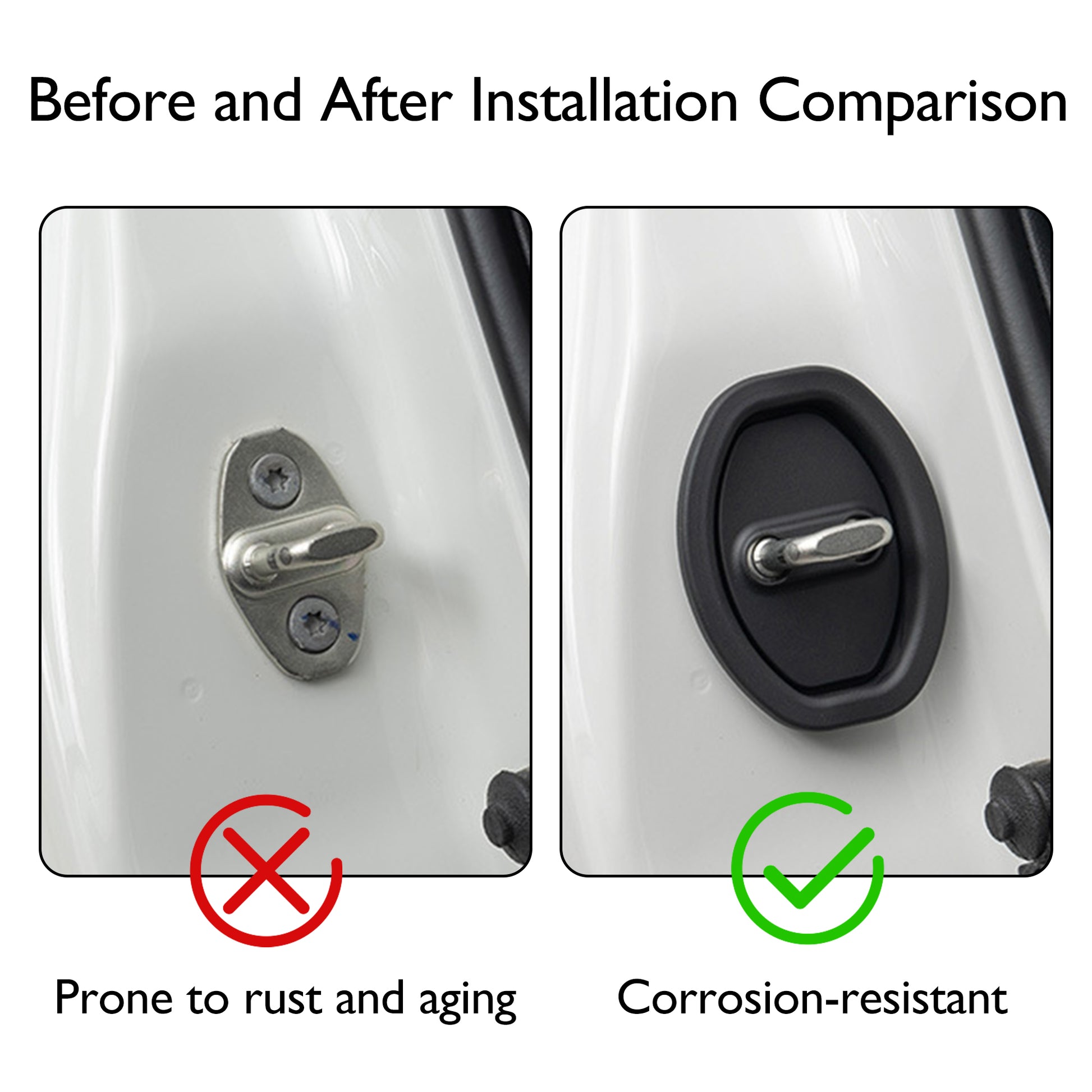 8 Counts Door Latch Lock Cover,Dustproof Design, Protects Latch, Enhances Durability