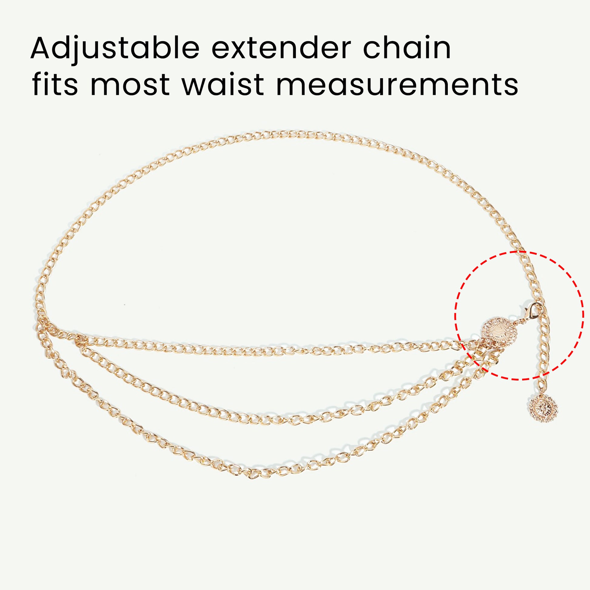 1 Count Metal Chain Belt Women - Versatile Body Jewelry for Dresses, Jeans & Festival Outfits