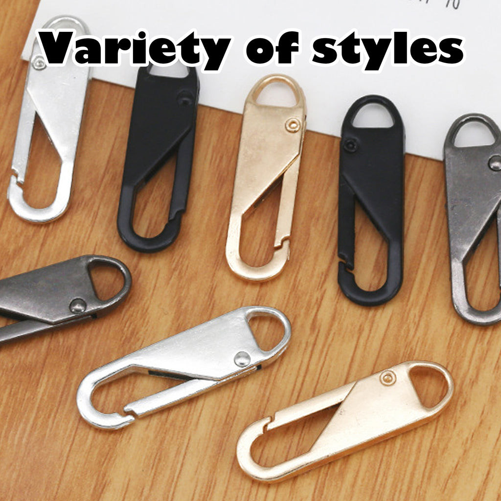 20 Counts Zipper, Pull Replacement Metal Zipper Handle Mend Fixer Tab Pull Oval Tabs Detachable Zippers Head Pullers Backpacks, Jackets, Purses, Handbags