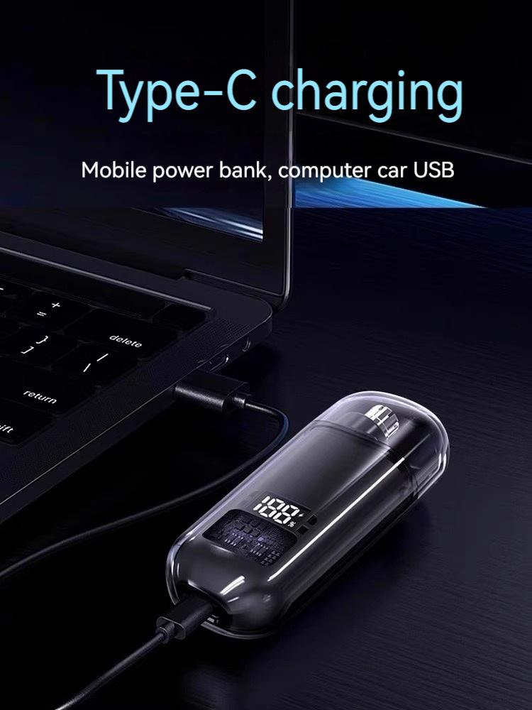 3in1,Ear and Nose Hair Trimmer Clipper - Professional Painless Eyebrow & Facial Hair Trimmer for Men Women, Battery-Operated Trimmer with Waterproof, Dual Edge Blades for Easy Cleansing Black