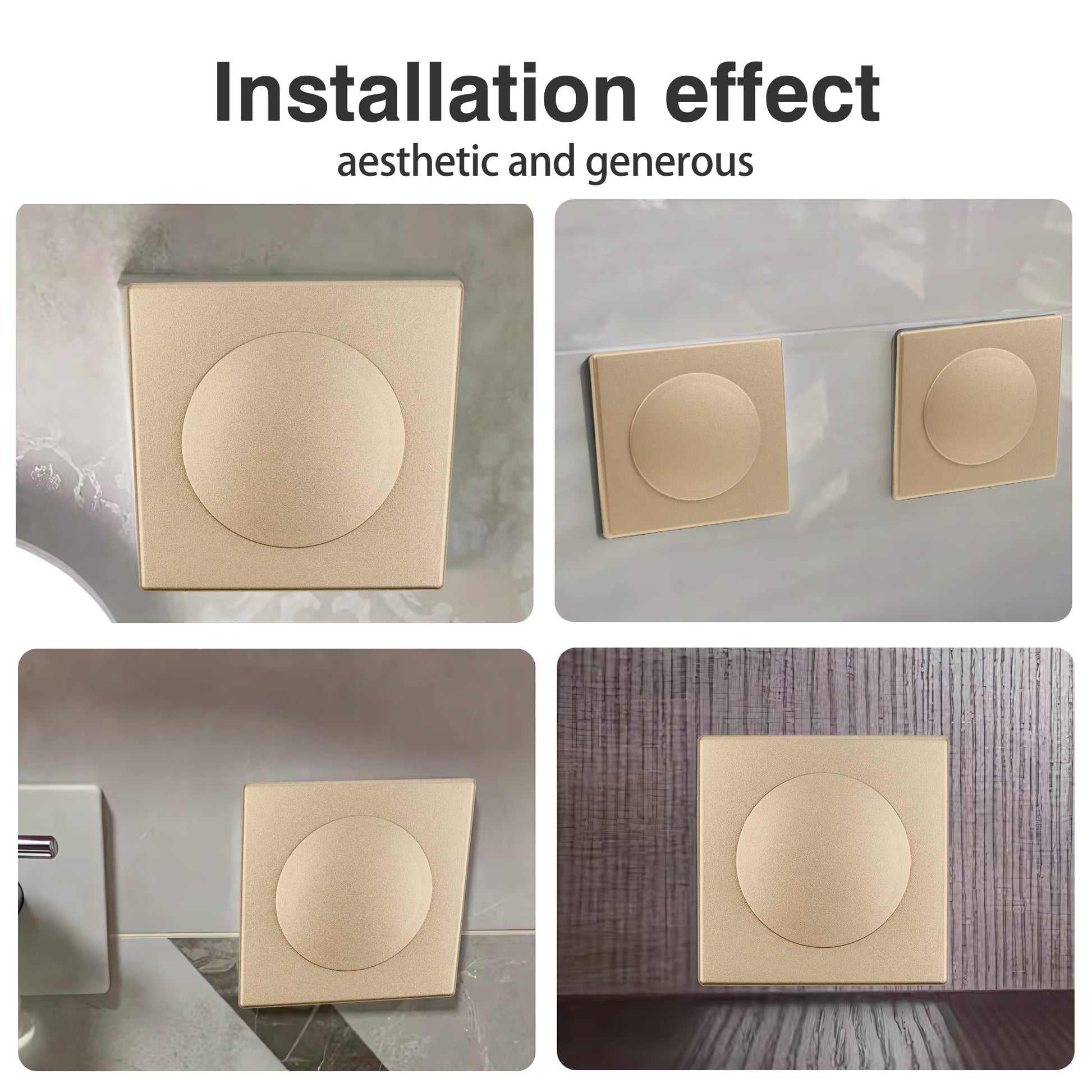 6 Counts Wall Split Flange Covers, Conceal Pipe Holes Neatly, Self-Adhesive for Easy Installation