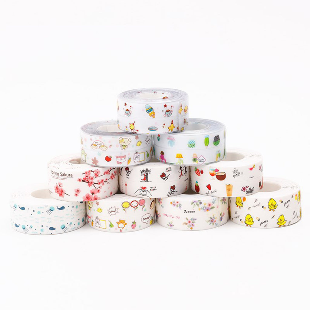 3 Counts Caulk Tape, Magic Peel & Stick Selfadhe Sive Caulk Tape Strip, Self-Adhesive Sealing Tape for Kitchen Sink, Toilet, Bathtub Shower, Tub Floor Wall Edge Protector Strip