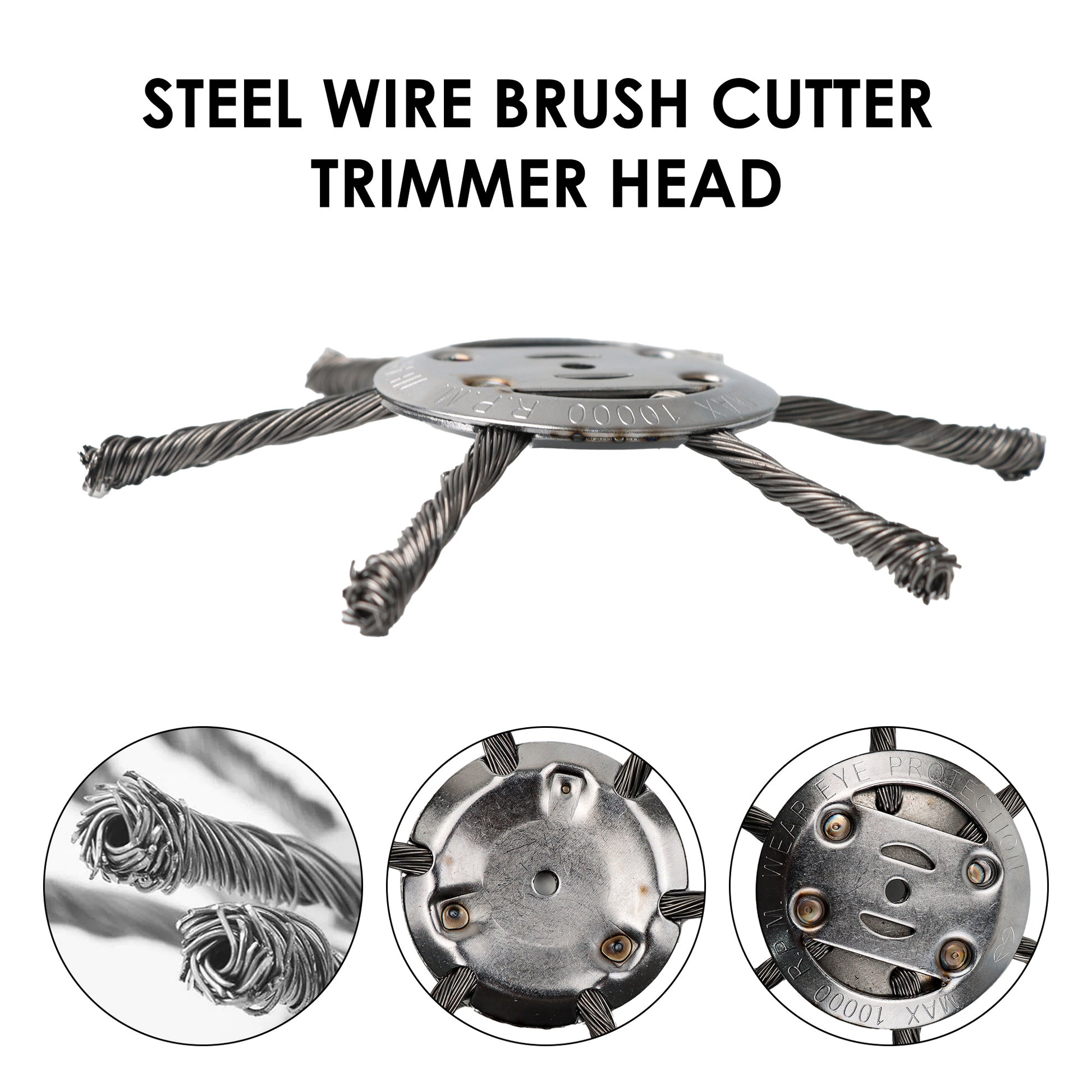 1 Count Steel Wire Weed Trimmer Head, Durable Steel Wire Replacement Head for Weed Eater, Efficient Grass Trimmer for Lawn Care