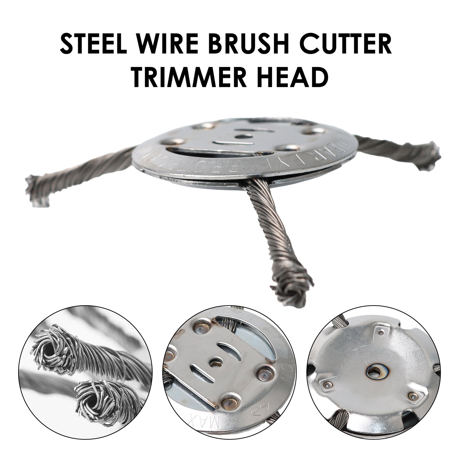 1 Count Steel Wire Grass Trimmer Head,Consistent Cutting Results, Even Trimming, Neat Lawn, Wear Resistance, Durable