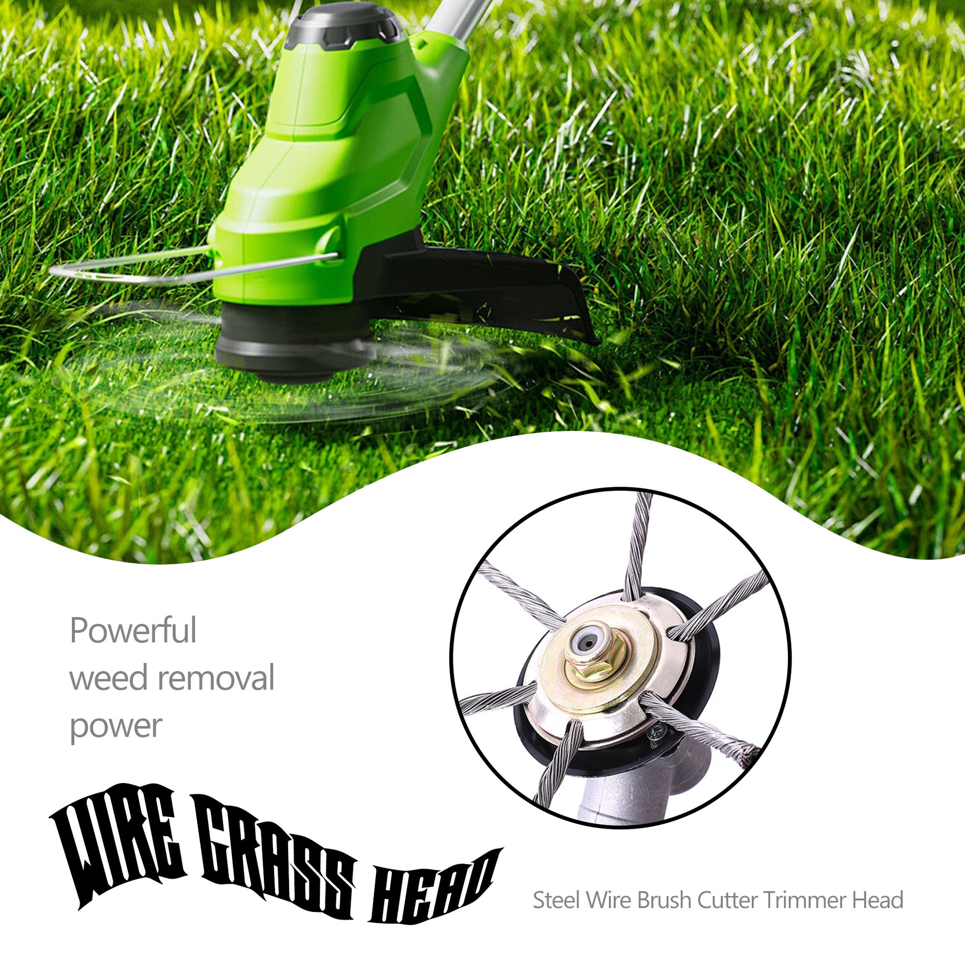 1 Count Steel Wire Weed Trimmer Head, Durable Steel Wire Replacement Head for Weed Eater, Efficient Grass Trimmer for Lawn Care