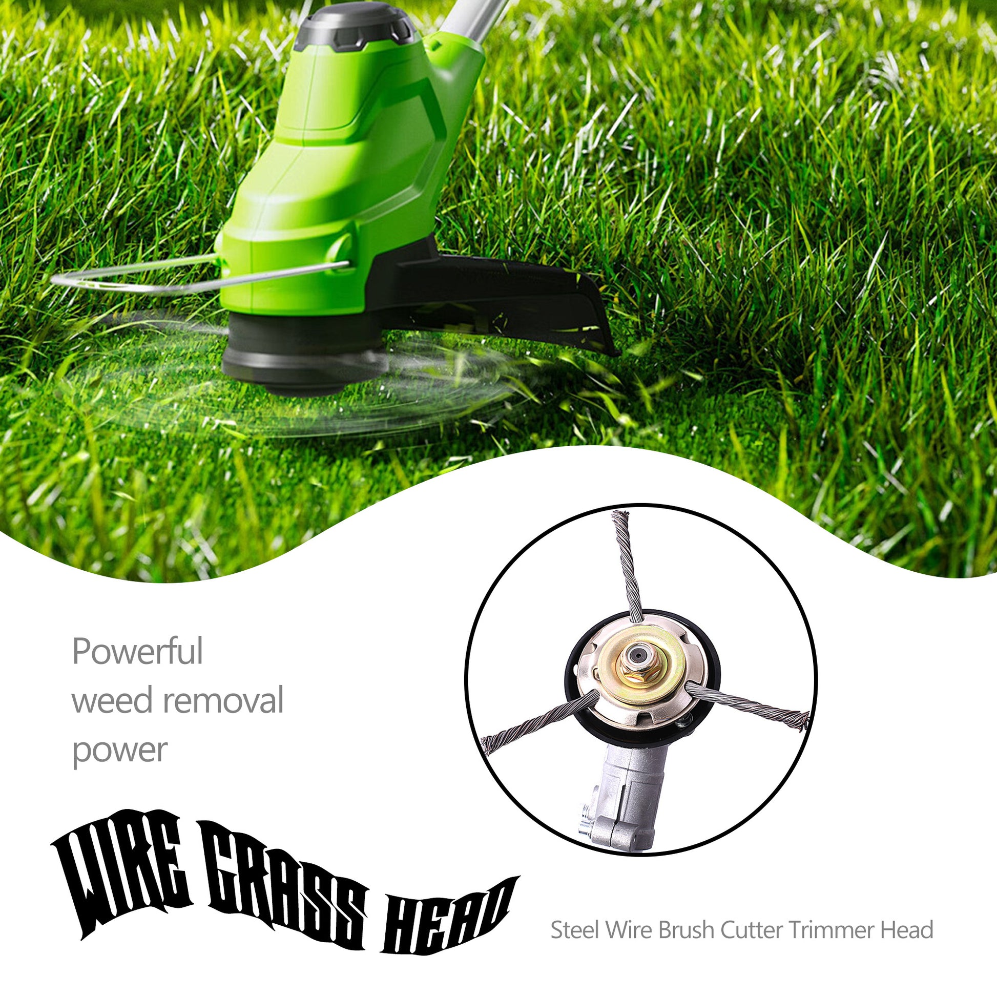 1 Count Steel Wire Grass Trimmer Head,Consistent Cutting Results, Even Trimming, Neat Lawn, Wear Resistance, Durable