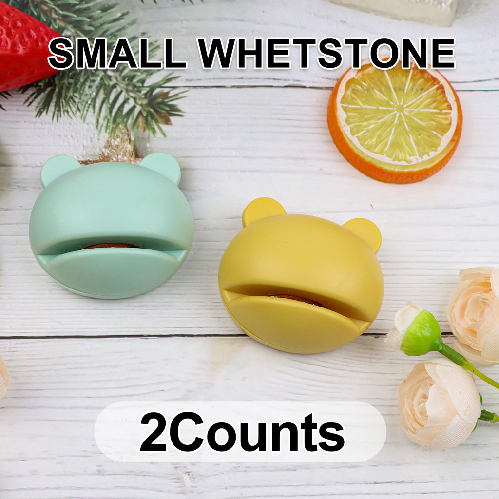 2 Counts Random Color Frog Shape Mini Knife Sharpening Device – Fun frog design meets serious sharpening power