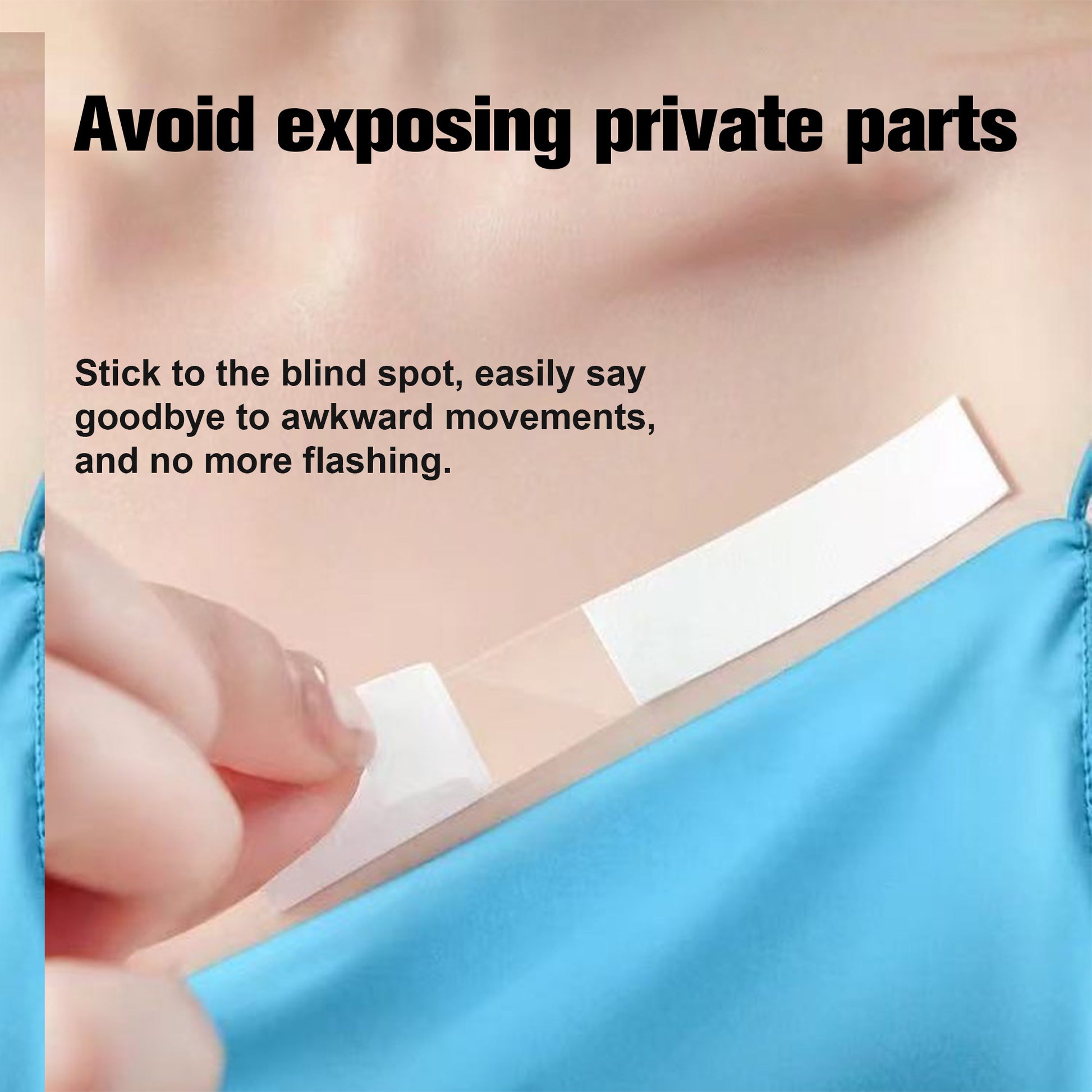 72 Counts Double Sided Fashion Tape for Women, skin-friendly material, safe for sensitive skin, transparent, no irritation