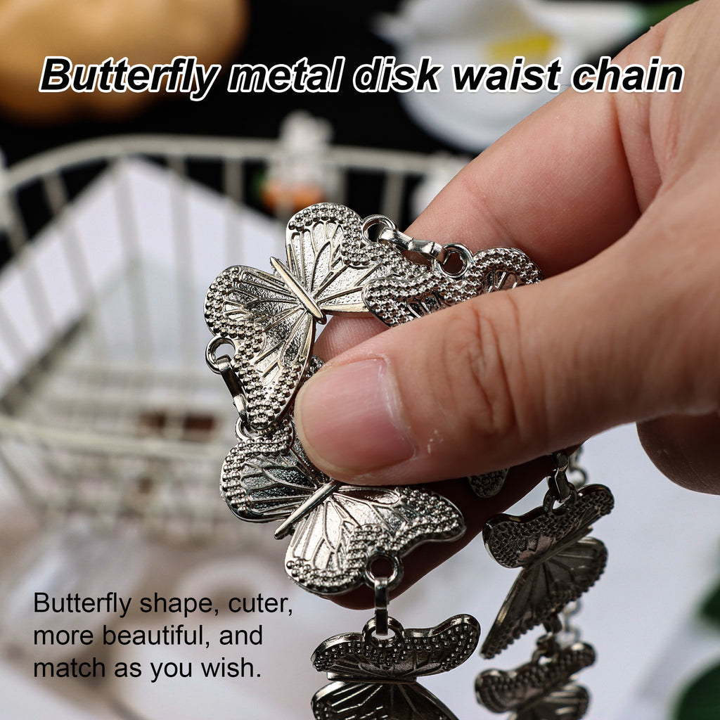 1 Count Boho Butterfly Waist Chain, Adjustable Ethnic Tassel Belt for Festival Outfits