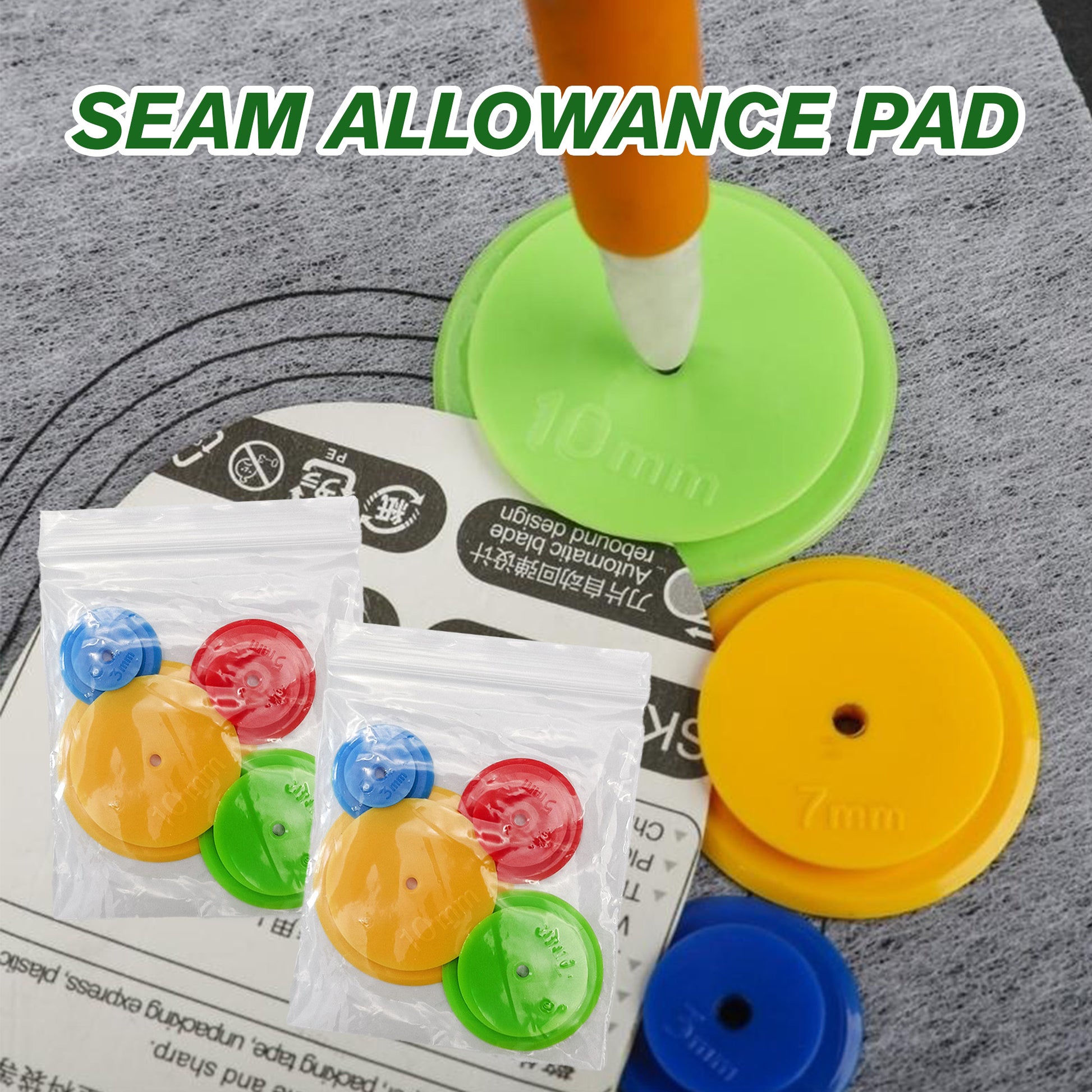 2 Counts Sewing Wheel, 4-Size Multi-Color Tracing Tool for Quilting & Patchwork