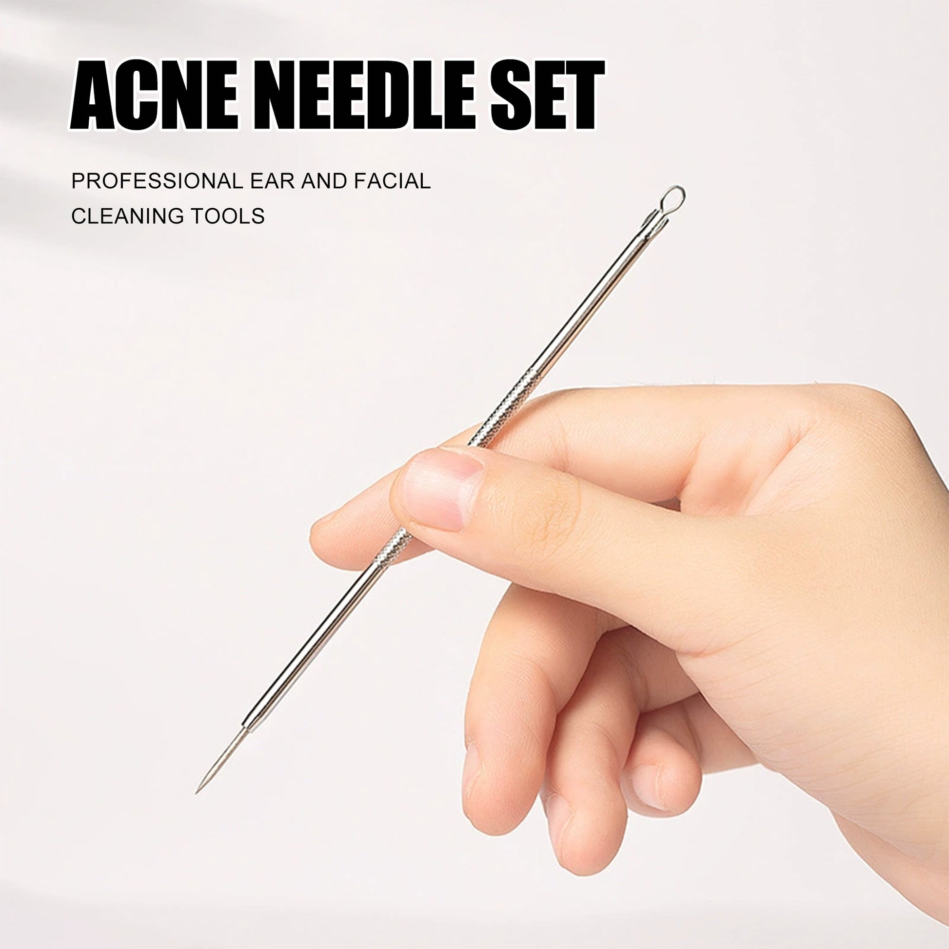 14 Counts Acne Needle Set, Cell Forceps, Blackhead Remover, Pimple Tweezers,  Comedone Whitehead Popping Zit Blemish Facial Skin Care Tools with Metal Case