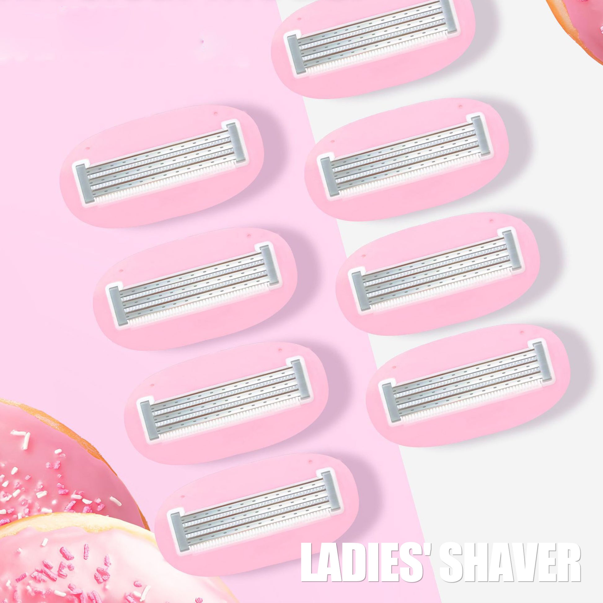 2 Counts Mini Portable Hair Removal Razors for Women, Lightweight Compact Design for Pubic Leg Armpit & Body Hair, Close Precise Shave