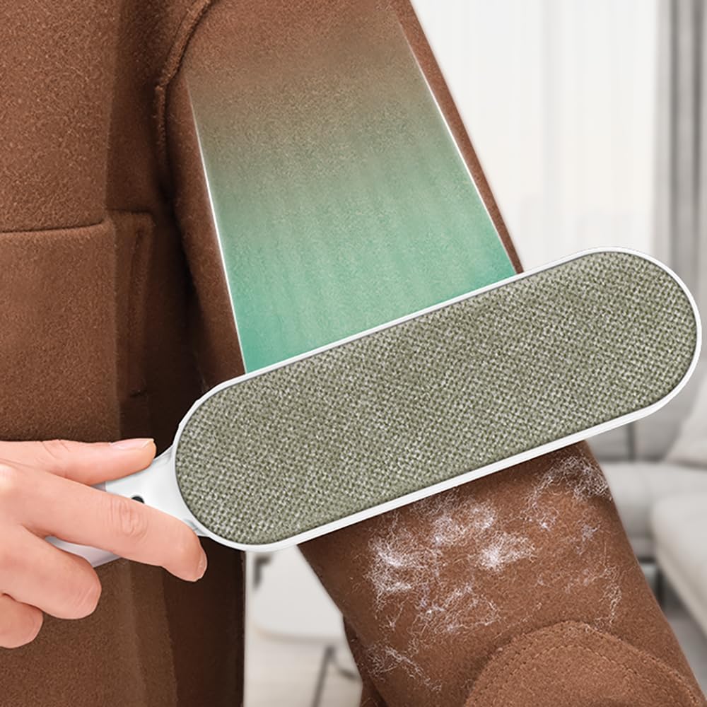 Furniture Lint Remover Brushes, Electricity dust Brush Home Clothes Coat Sticky Brush scanning Bed removes，Reusable Hair Removal Tool，Double Sided Self Cleaning Loose Hair Catcher for Pet, Hair Cleaner for Clothes, Sofa, Carpet
