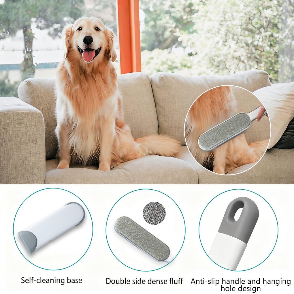 Furniture Lint Remover Brushes, Electricity dust Brush Home Clothes Coat Sticky Brush scanning Bed removes，Reusable Hair Removal Tool，Double Sided Self Cleaning Loose Hair Catcher for Pet, Hair Cleaner for Clothes, Sofa, Carpet